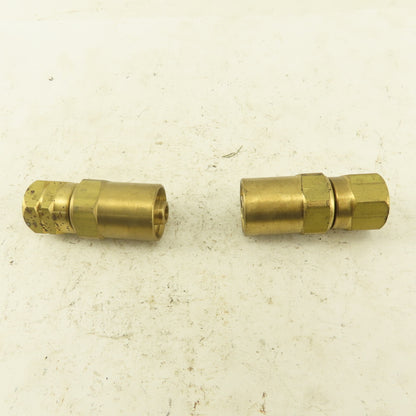 Lenz Brass Acetylene Hose Fitting 9/16-18 Female LH 5/16 ID 5/8 OD Hose Lot of 2