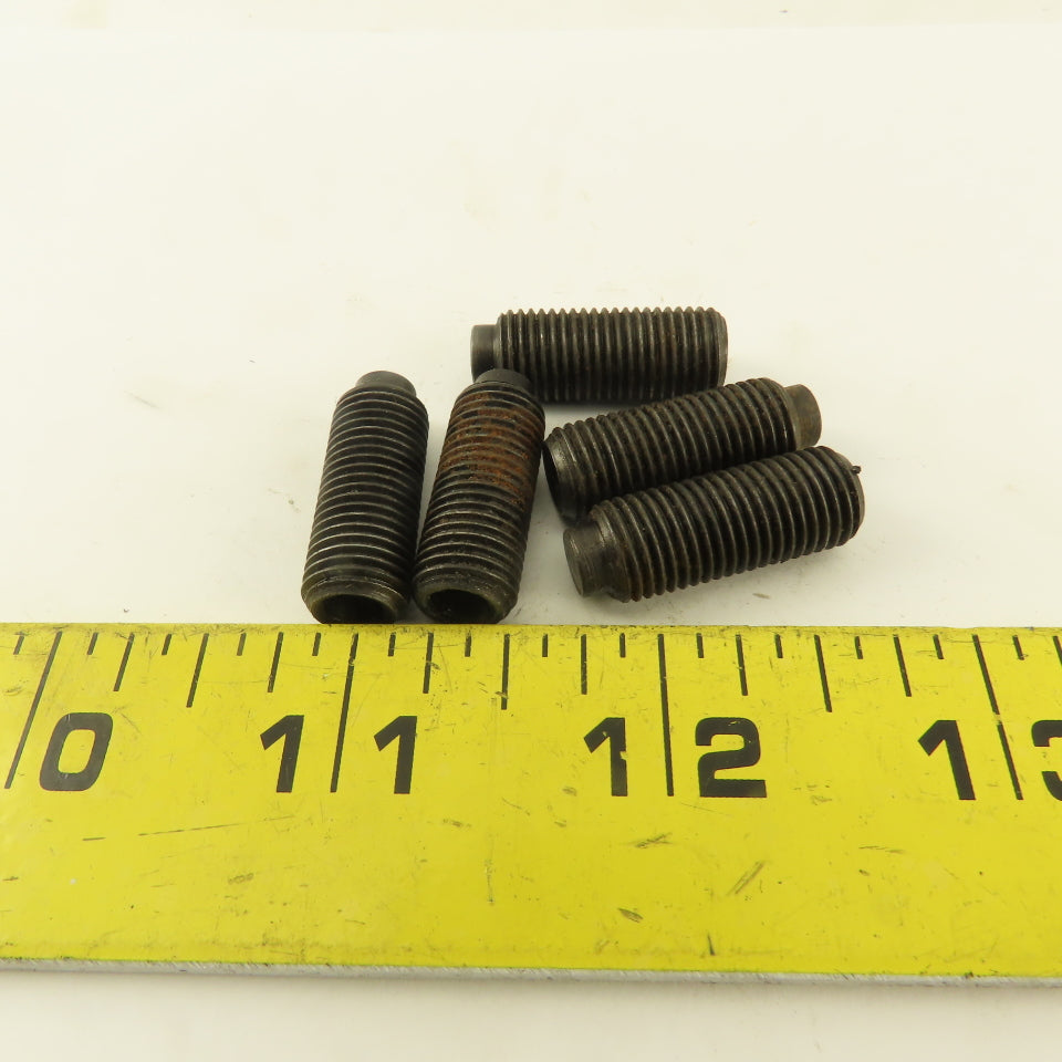 3/8"-24 x 1" Half Dog Point Socket Head Set Screw Lot Of 5