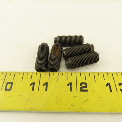 3/8"-24 x 1" Half Dog Point Socket Head Set Screw Lot Of 5