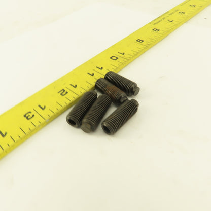 3/8"-24 x 1" Half Dog Point Socket Head Set Screw Lot Of 5