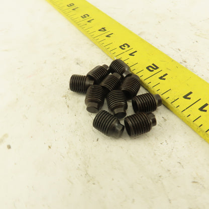 3/8"-24 x 1/2" Half Dog Point Socket Head Set Screw Lot Of 10
