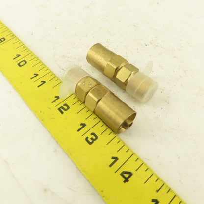 Lenz Brass Oxygen Hose Fitting 9/16-18 Male RH 1/4 ID 1/2" OD Hose Lot of 2