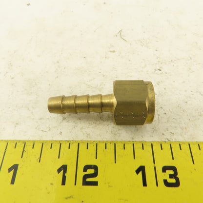 Lenz 12W Brass Oxygen Hose Fitting 9/16-18 Female RH 1/4 Hose Lot 5
