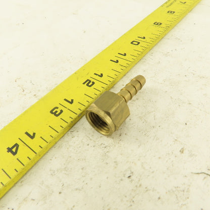 Lenz 12W Brass Oxygen Hose Fitting 9/16-18 Female RH 1/4 Hose Lot 5