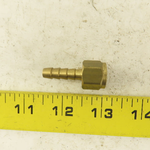 Lenz 12W Brass Oxygen Hose Fitting 9/16-18 Female RH 1/4 Hose Lot 5