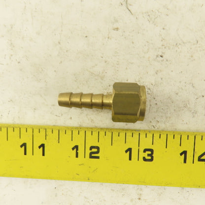 Lenz 12W Brass Oxygen Hose Fitting 9/16-18 Female RH 1/4 Hose Lot 5