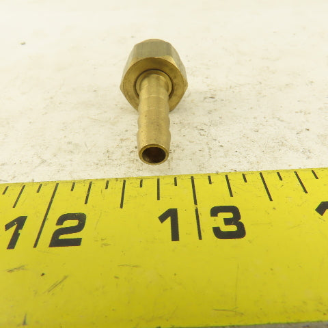 Lenz 12W Brass Oxygen Hose Fitting 9/16-18 Female RH 1/4 Hose Lot 5