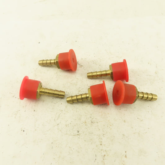 Lenz 12W Brass Oxygen Hose Fitting 9/16-18 Female RH 1/4 Hose Lot 5