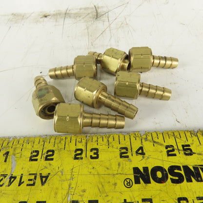 Lenz Brass Acetylene Hose Fitting 9/16-18 Female LH 5/16" ID Hose Lot/7