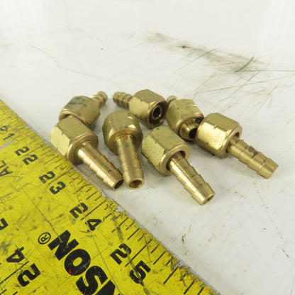 Lenz Brass Acetylene Hose Fitting 9/16-18 Female LH 5/16" ID Hose Lot/7