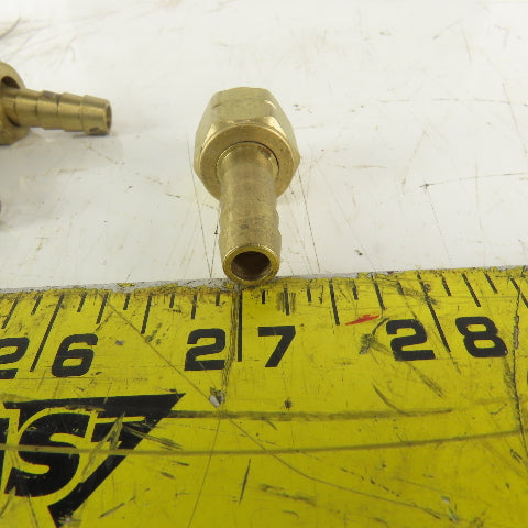 Lenz Brass Acetylene Hose Fitting 9/16-18 Female LH 5/16" ID Hose Lot/7