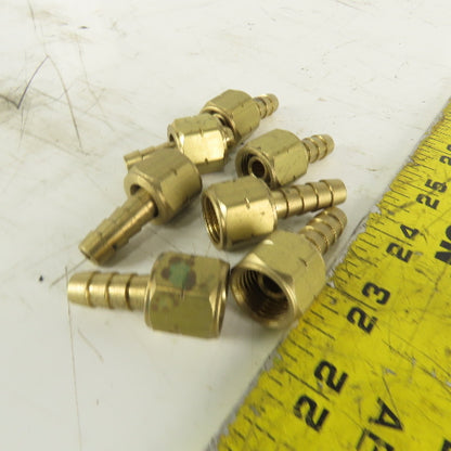 Lenz Brass Acetylene Hose Fitting 9/16-18 Female LH 5/16" ID Hose Lot/7