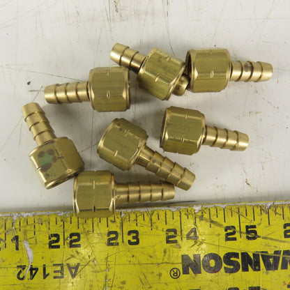 Lenz Brass Acetylene Hose Fitting 9/16-18 Female LH 5/16" ID Hose Lot/7