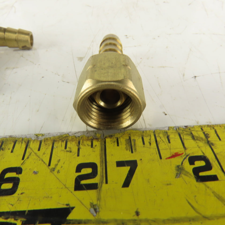 Lenz Brass Acetylene Hose Fitting 9/16-18 Female LH 5/16" ID Hose Lot/7