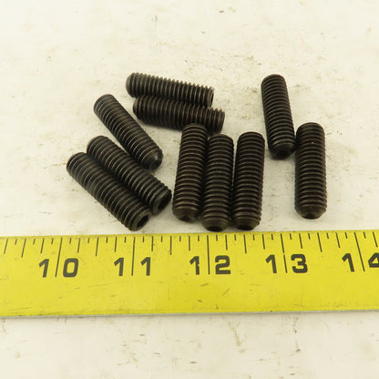 7/16"-14 x 1-1/2" Cup Point Socket Head Set Screw Lot Of 10