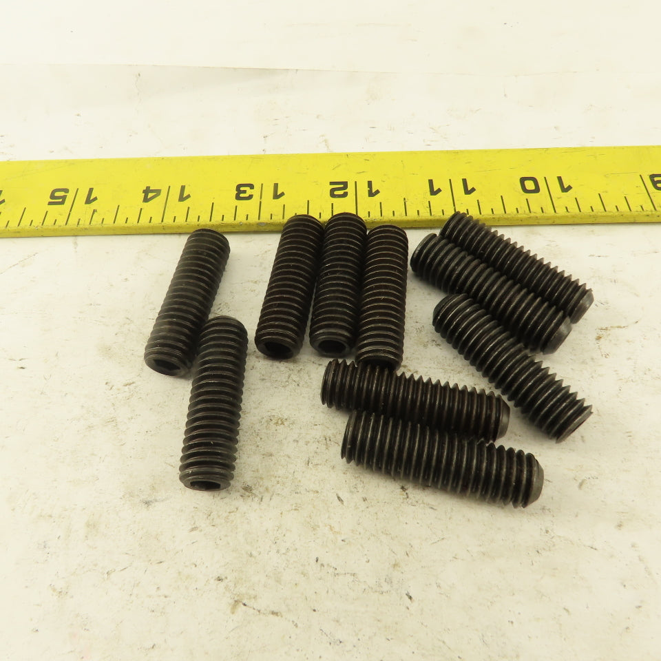 7/16"-14 x 1-1/2" Cup Point Socket Head Set Screw Lot Of 10