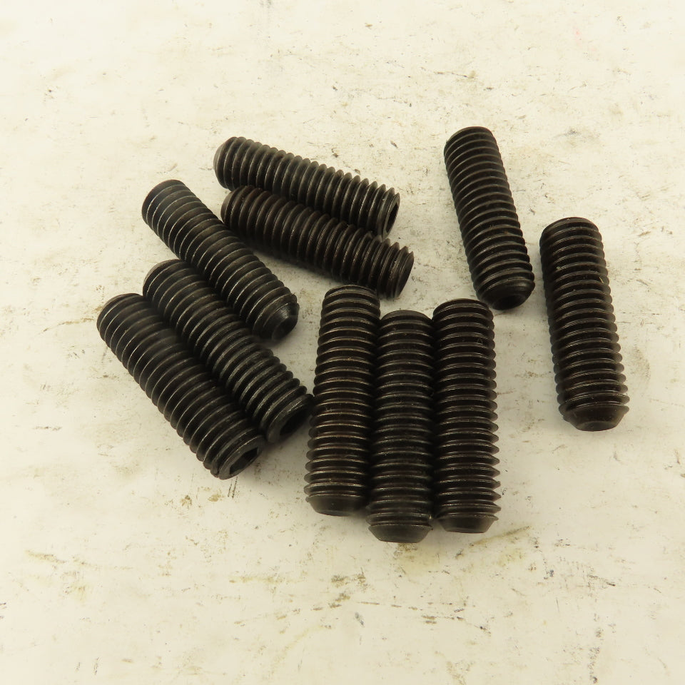 7/16"-14 x 1-1/2" Cup Point Socket Head Set Screw Lot Of 10