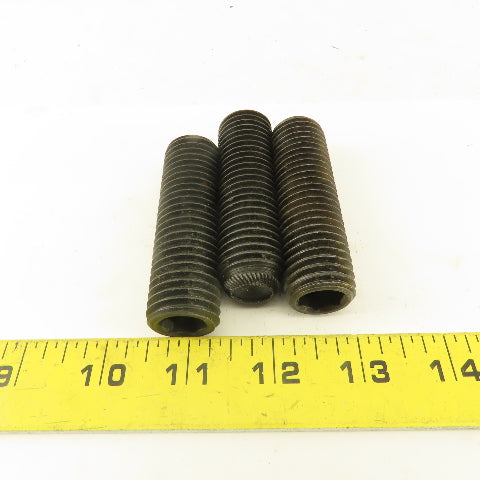 7/8"-9 x 3" Cup Point Socket Head Set Screw Lot Of 3