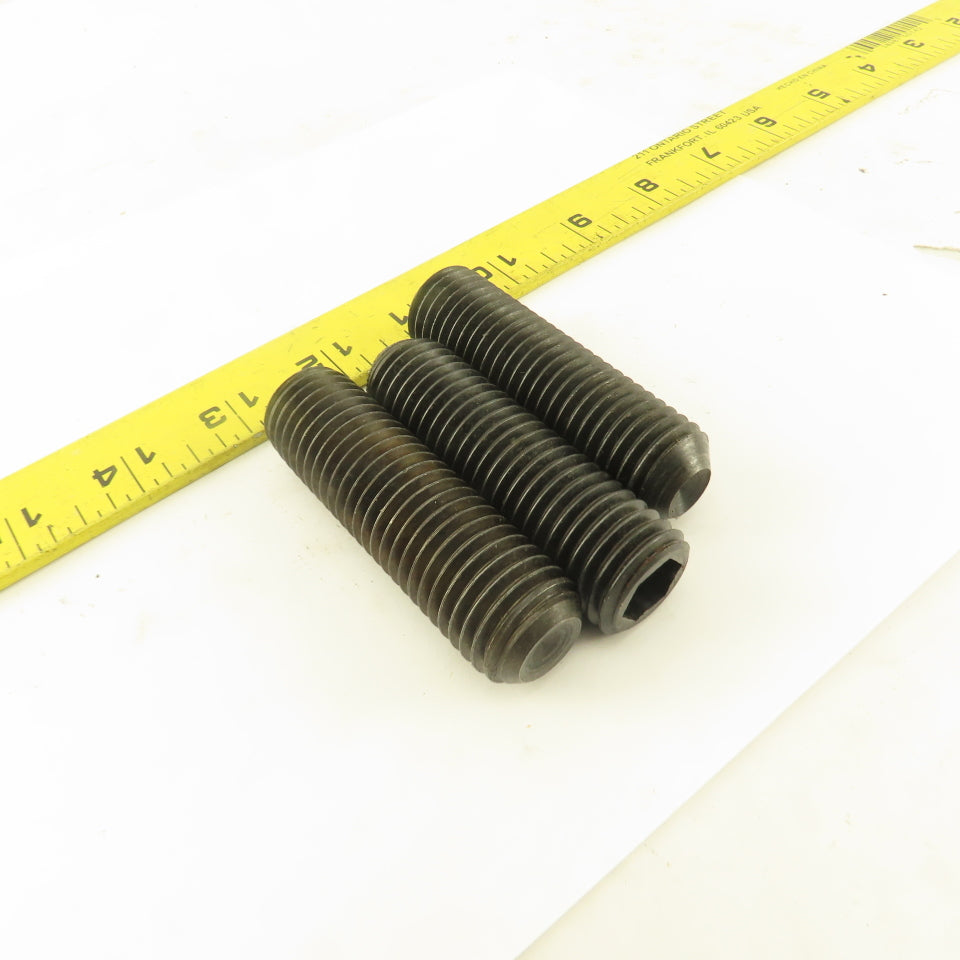 7/8"-9 x 3" Cup Point Socket Head Set Screw Lot Of 3