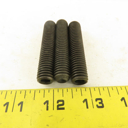 1/2"-13  x 2-1/2" Cup Point Socket Head Set Screw Lot Of 3