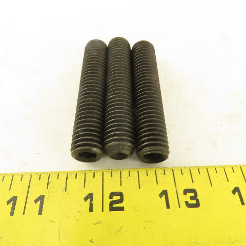 1/2"-13  x 2-1/2" Cup Point Socket Head Set Screw Lot Of 3