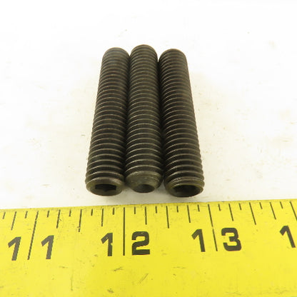1/2"-13  x 2-1/2" Cup Point Socket Head Set Screw Lot Of 3