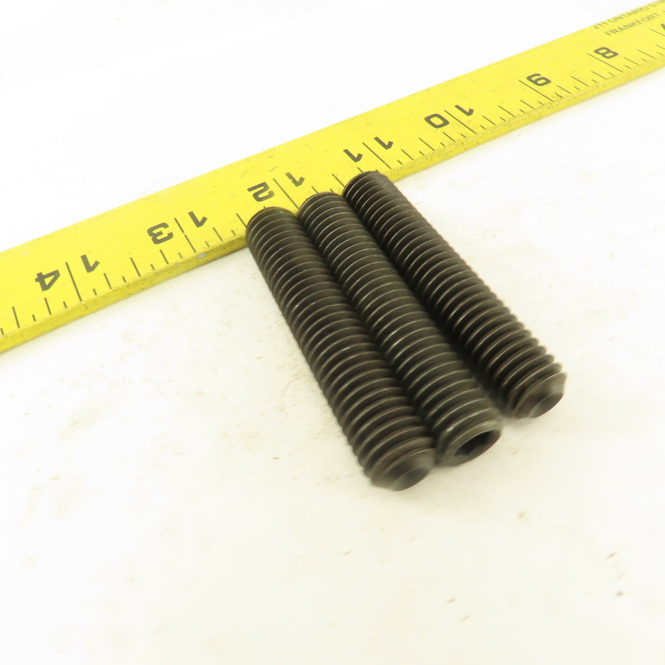 1/2"-13  x 2-1/2" Cup Point Socket Head Set Screw Lot Of 3