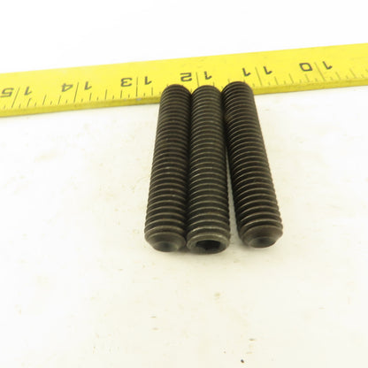1/2"-13  x 2-1/2" Cup Point Socket Head Set Screw Lot Of 3