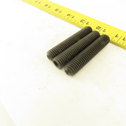 1/2"-13  x 2-1/2" Cup Point Socket Head Set Screw Lot Of 3