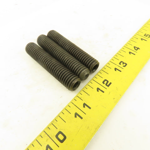 1/2"-13  x 2-1/2" Cup Point Socket Head Set Screw Lot Of 3