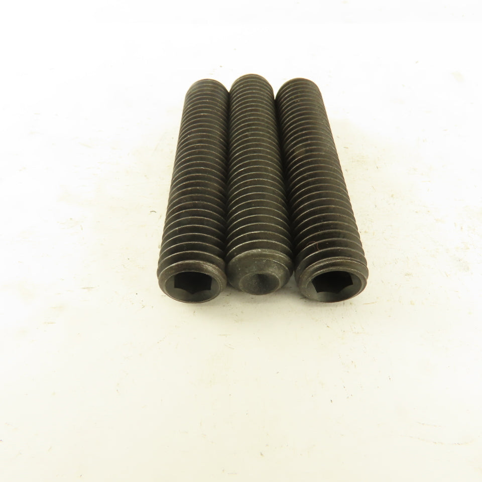 1/2"-13  x 2-1/2" Cup Point Socket Head Set Screw Lot Of 3