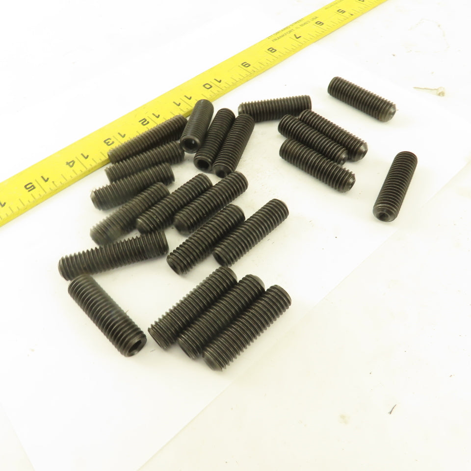 1/2"-13  x 1-3/4" Cup Point Socket Head Set Screw Lot Of 22