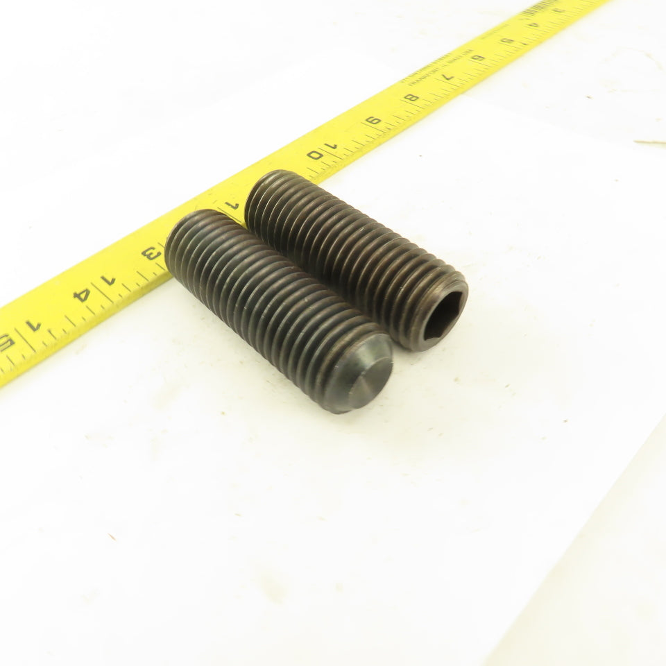 1"-8 x 3" Cup Point Socket Head Set Screw Lot Of 2