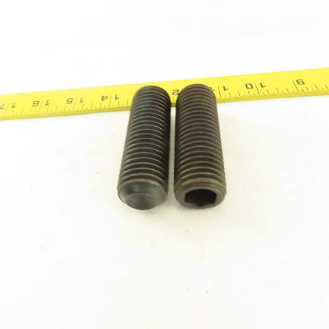 1"-8 x 3" Cup Point Socket Head Set Screw Lot Of 2