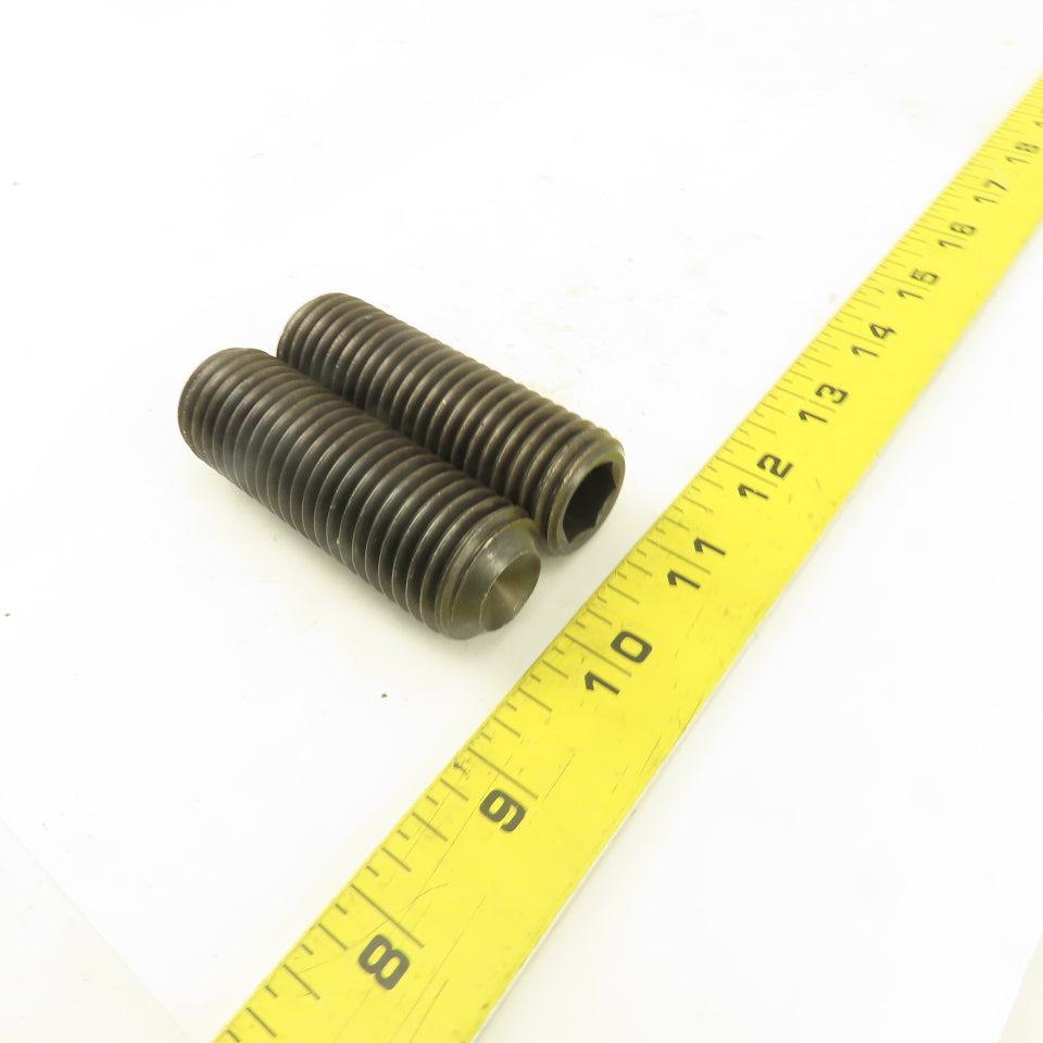 1"-8 x 3" Cup Point Socket Head Set Screw Lot Of 2