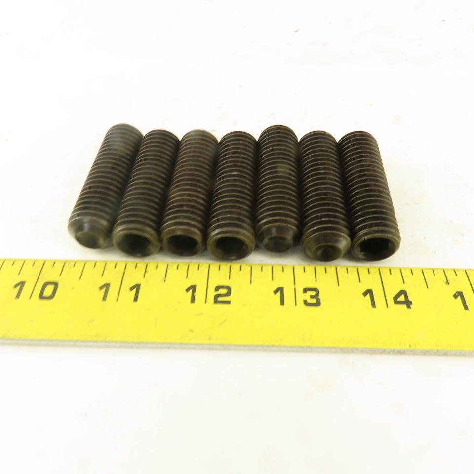 5/8"-11 x 2"  Cup Point Socket Head Set Screw Lot Of 7