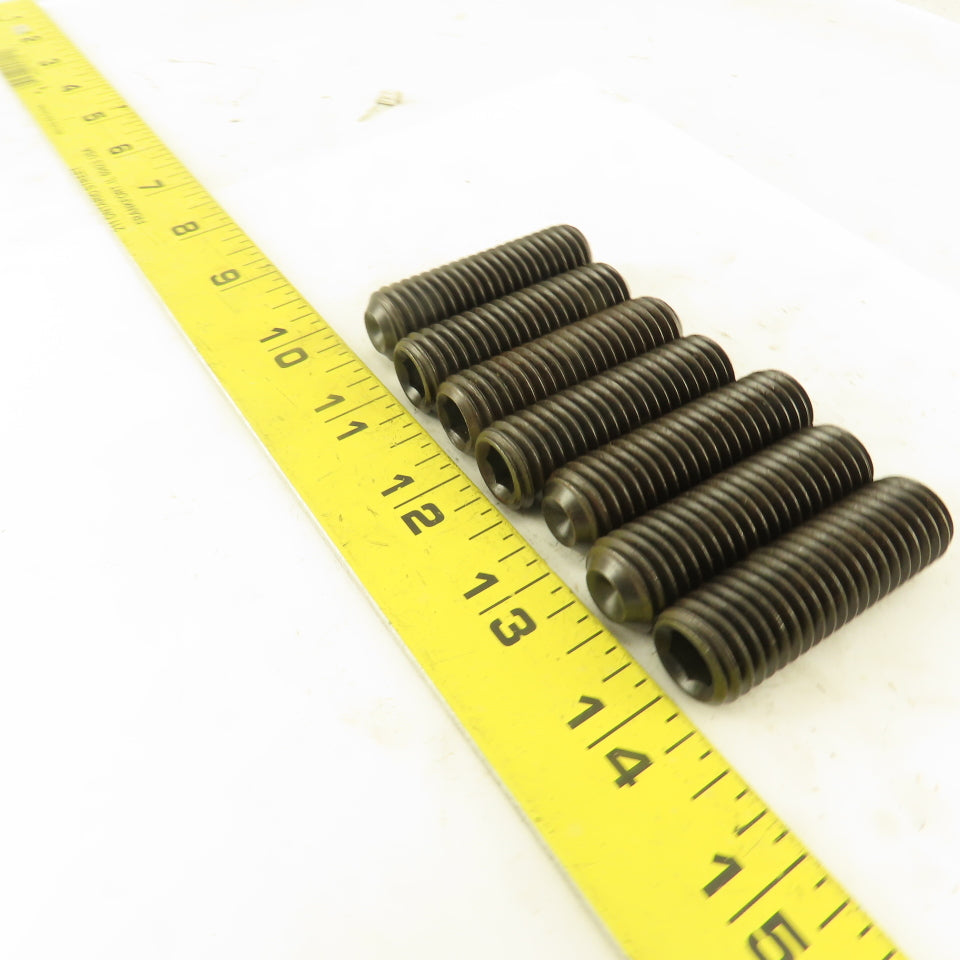 5/8"-11 x 2"  Cup Point Socket Head Set Screw Lot Of 7
