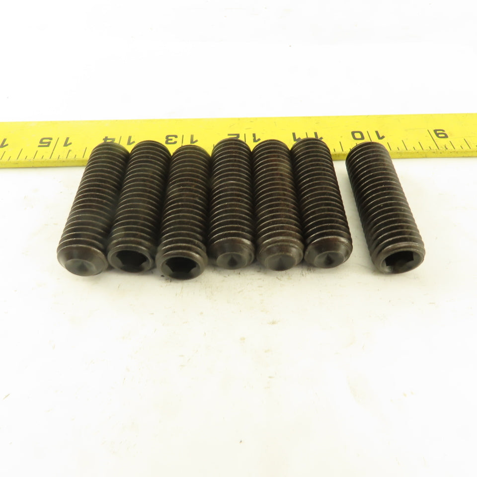 5/8"-11 x 2"  Cup Point Socket Head Set Screw Lot Of 7