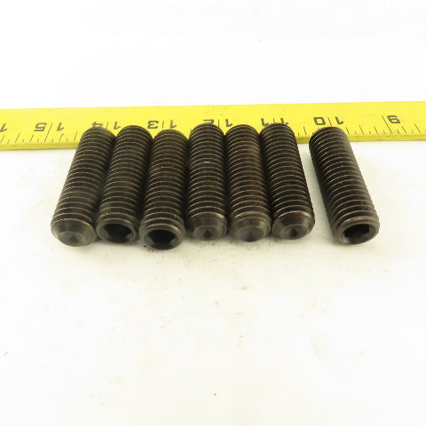 5/8"-11 x 2"  Cup Point Socket Head Set Screw Lot Of 7