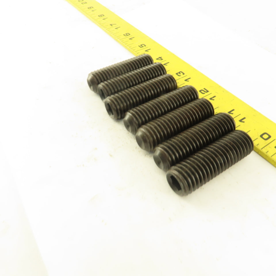 5/8"-11 x 2"  Cup Point Socket Head Set Screw Lot Of 7