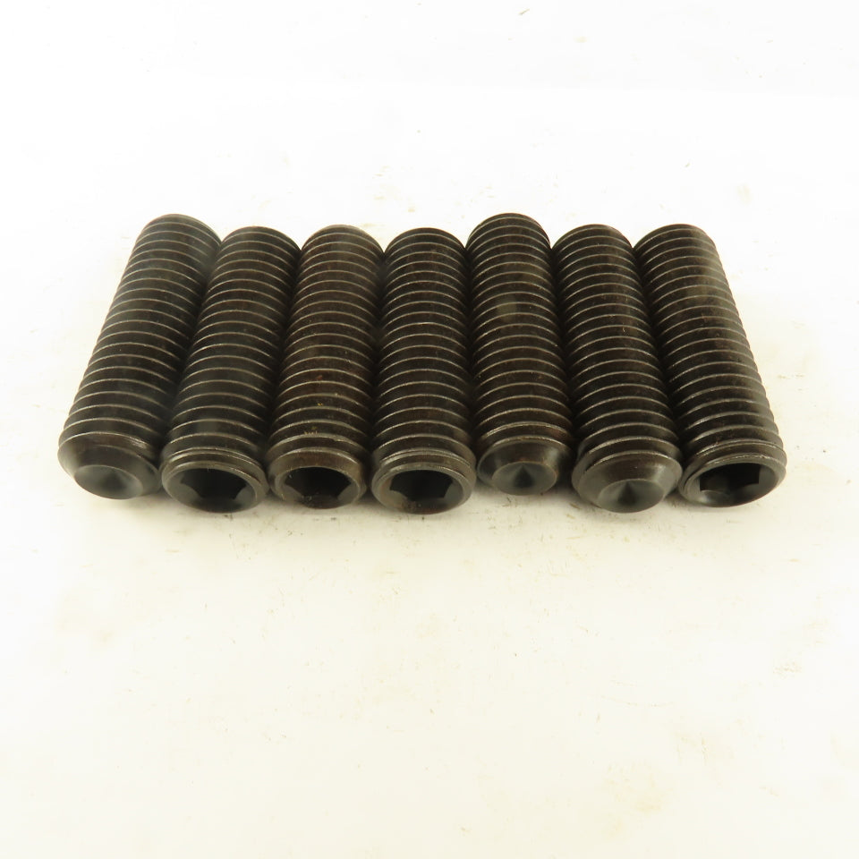5/8"-11 x 2"  Cup Point Socket Head Set Screw Lot Of 7