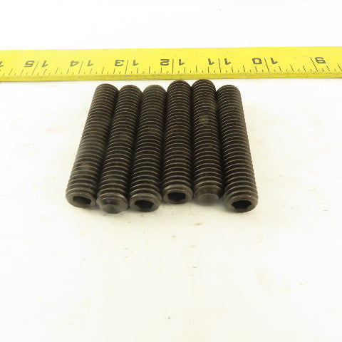 1/2"-13 x 2-1/2" Cup Point Socket Head Set Screw Lot Of 6