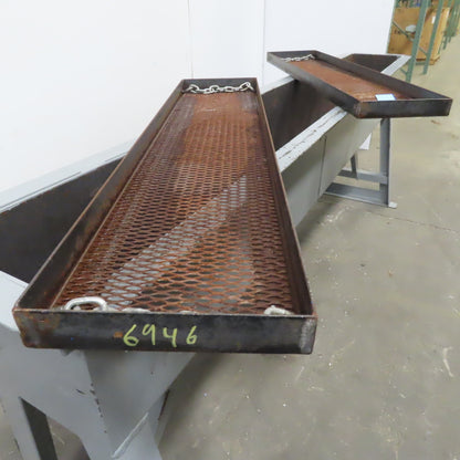 57 Gal 11-1/2" W x 99.5" L x 11.5" D Carbon Steel Dip Quinch Tank