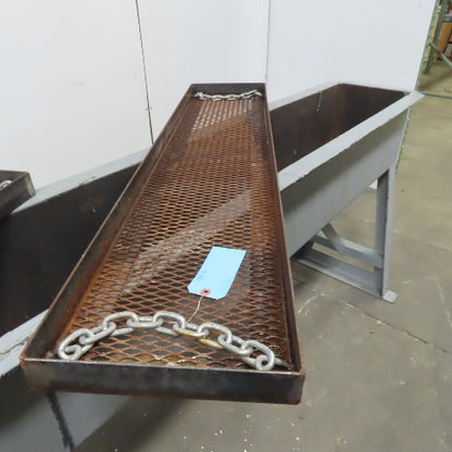 57 Gal 11-1/2" W x 99.5" L x 11.5" D Carbon Steel Dip Quinch Tank