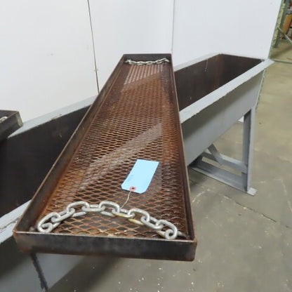 57 Gal 11-1/2" W x 99.5" L x 11.5" D Carbon Steel Dip Quinch Tank