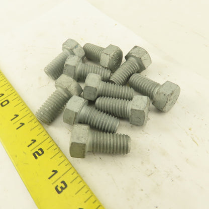 1/2"-13 x 1" Grade 9 Hex Head Bolt Zinc Plated Lot Of 10