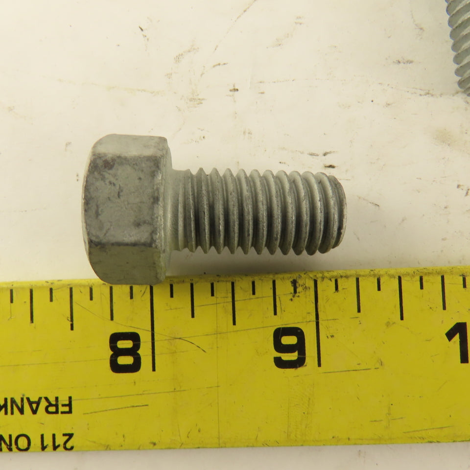 1/2"-13 x 1" Grade 9 Hex Head Bolt Zinc Plated Lot Of 10