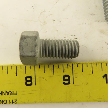 1/2"-13 x 1" Grade 9 Hex Head Bolt Zinc Plated Lot Of 10