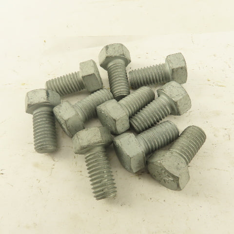 1/2"-13 x 1" Grade 9 Hex Head Bolt Zinc Plated Lot Of 10