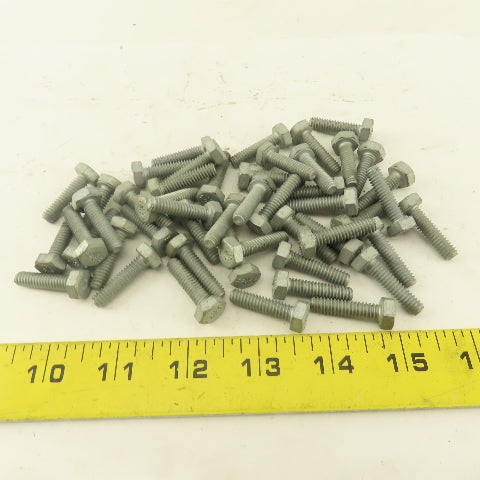 1/4"-20 x 1" Grade 9 Zinc Plated Hex Head Full Thread Bolt Lot Of 49
